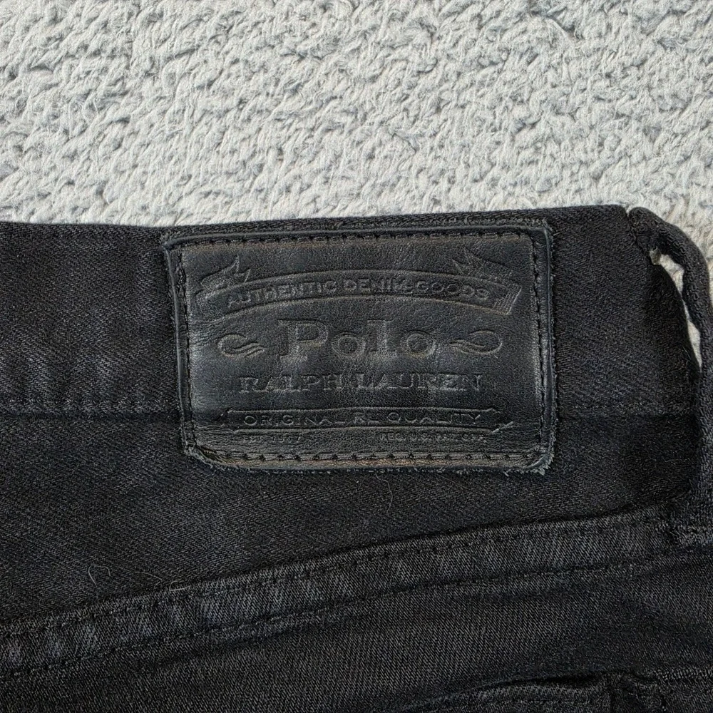 Polo Ralph Lauren Varick Slim Straight Jeans Mens 33x30 Black Denim Stretch